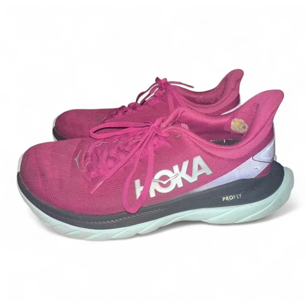 Hoka One One Mach 4 Womens Running Shoes Festival Fuchsia Pink Black PROFLY 9.5B